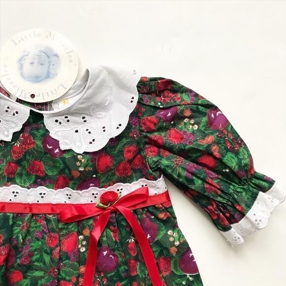 Vintage Little Miracles NWT fruit print dress 24m - Picture 2 of 6